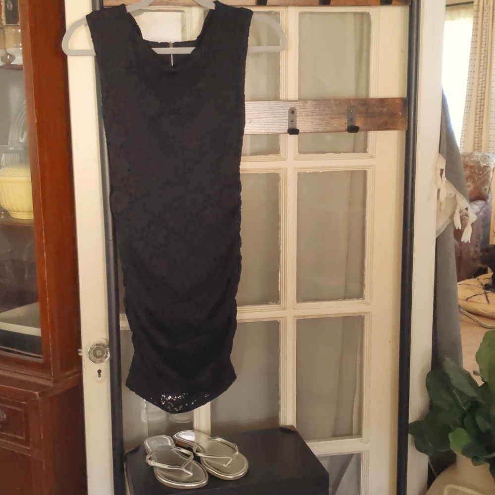 Tart XS Black Eyelet Lace Dress